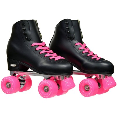Epic Classic Black and Pink Quad Roller Skates   556059661